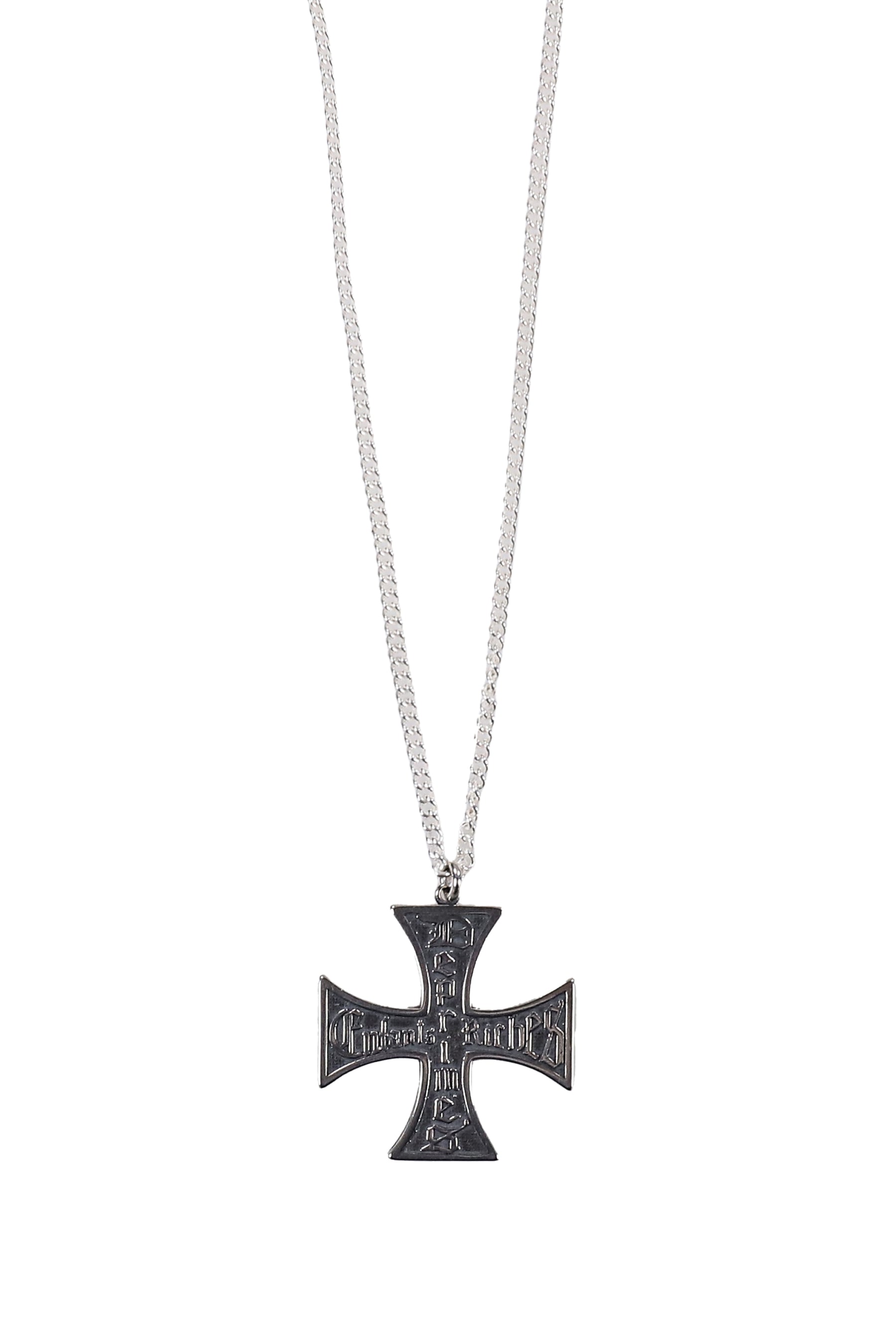 CROSS LOGO NECKLACE / SIL