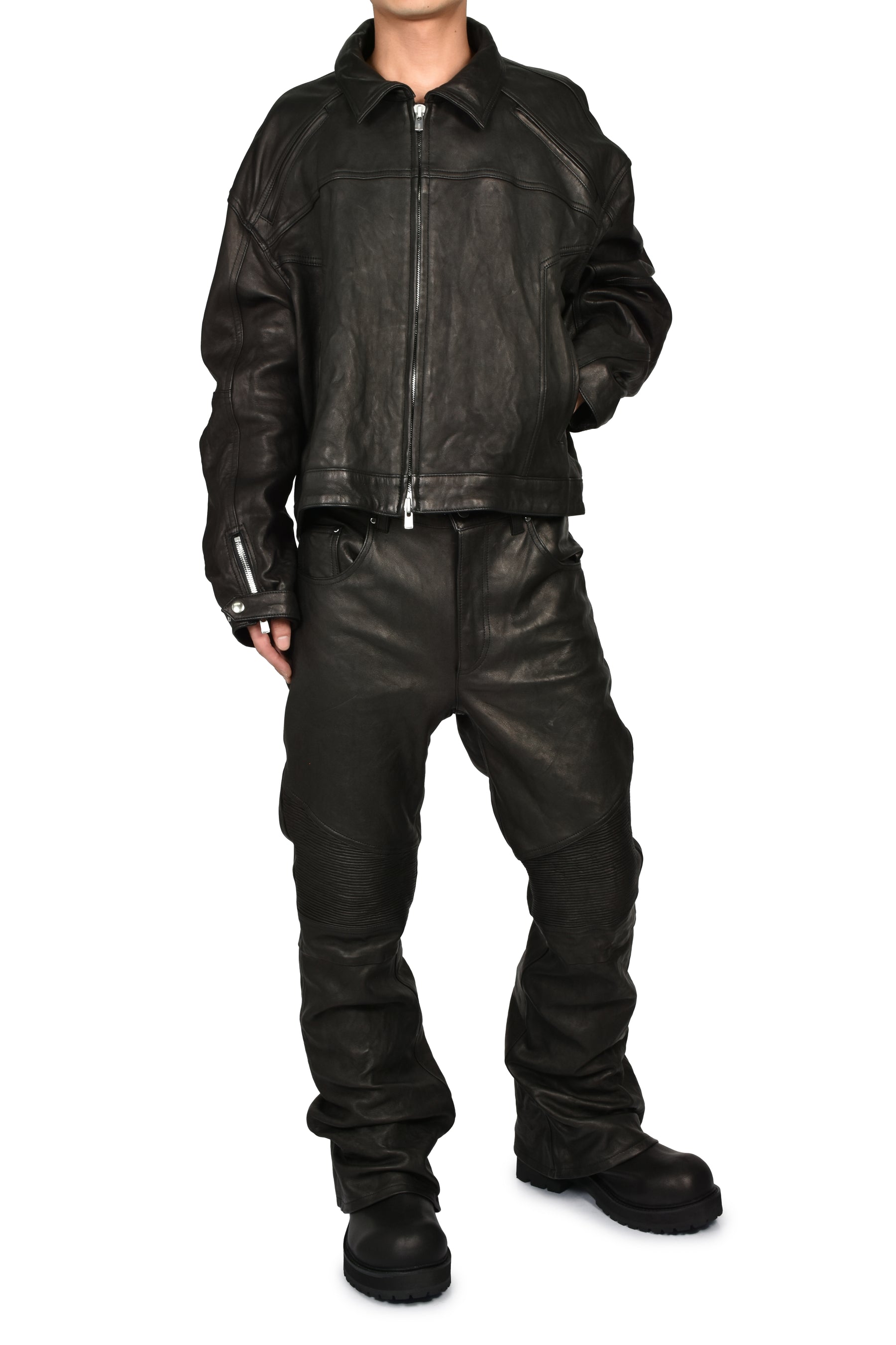MOTO FLARE TROUSER / BLK