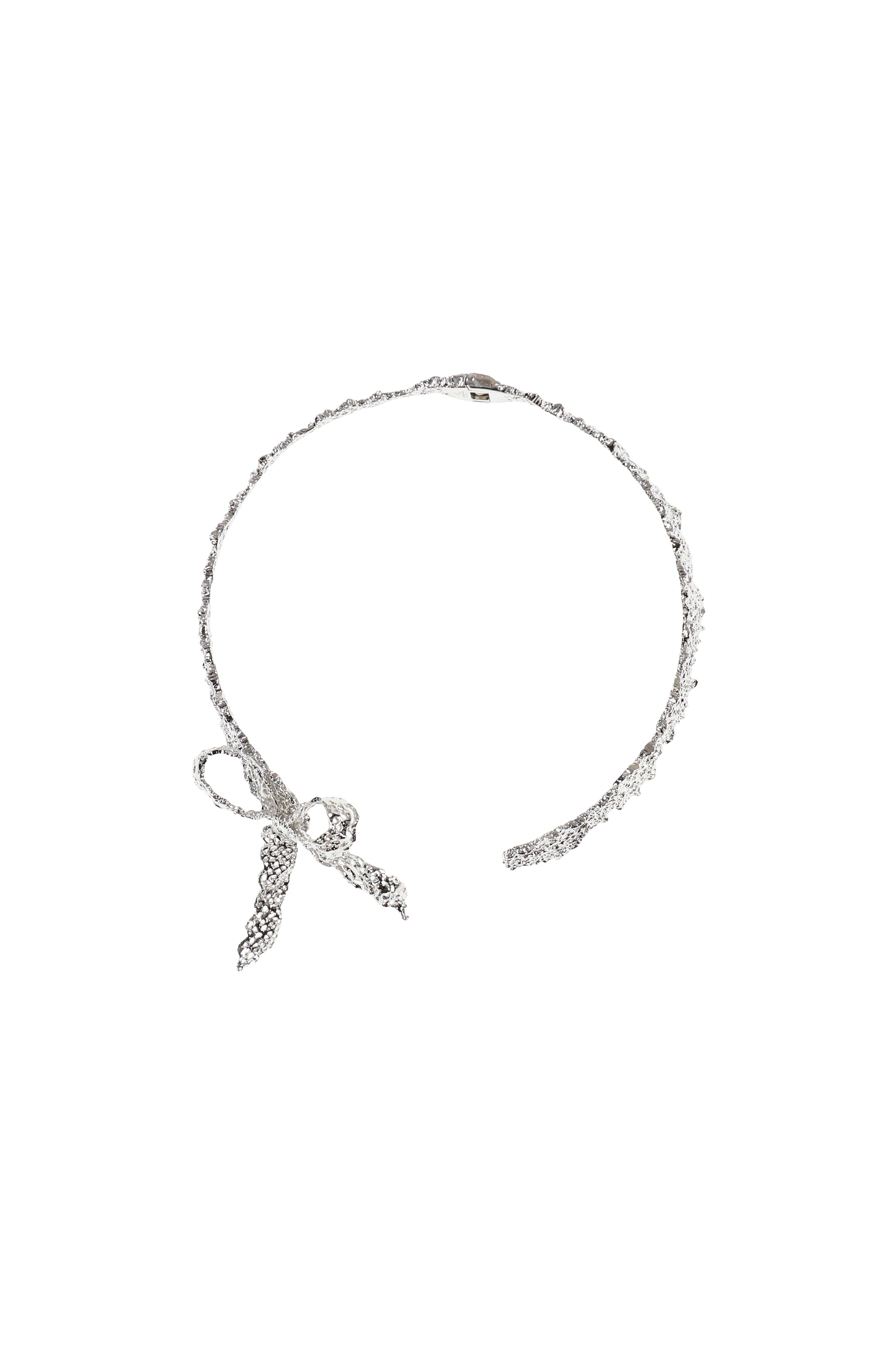 LACE BOWKNOT CHOCKER / SIL