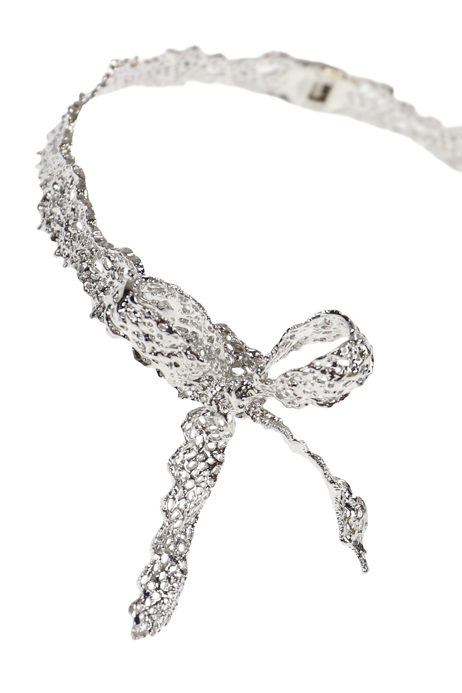 LACE BOWKNOT CHOCKER / SIL