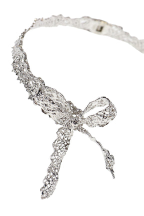 LACE BOWKNOT CHOCKER / SIL