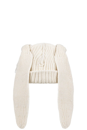 CHUNKY RABBIT BEANIE / ECRU 