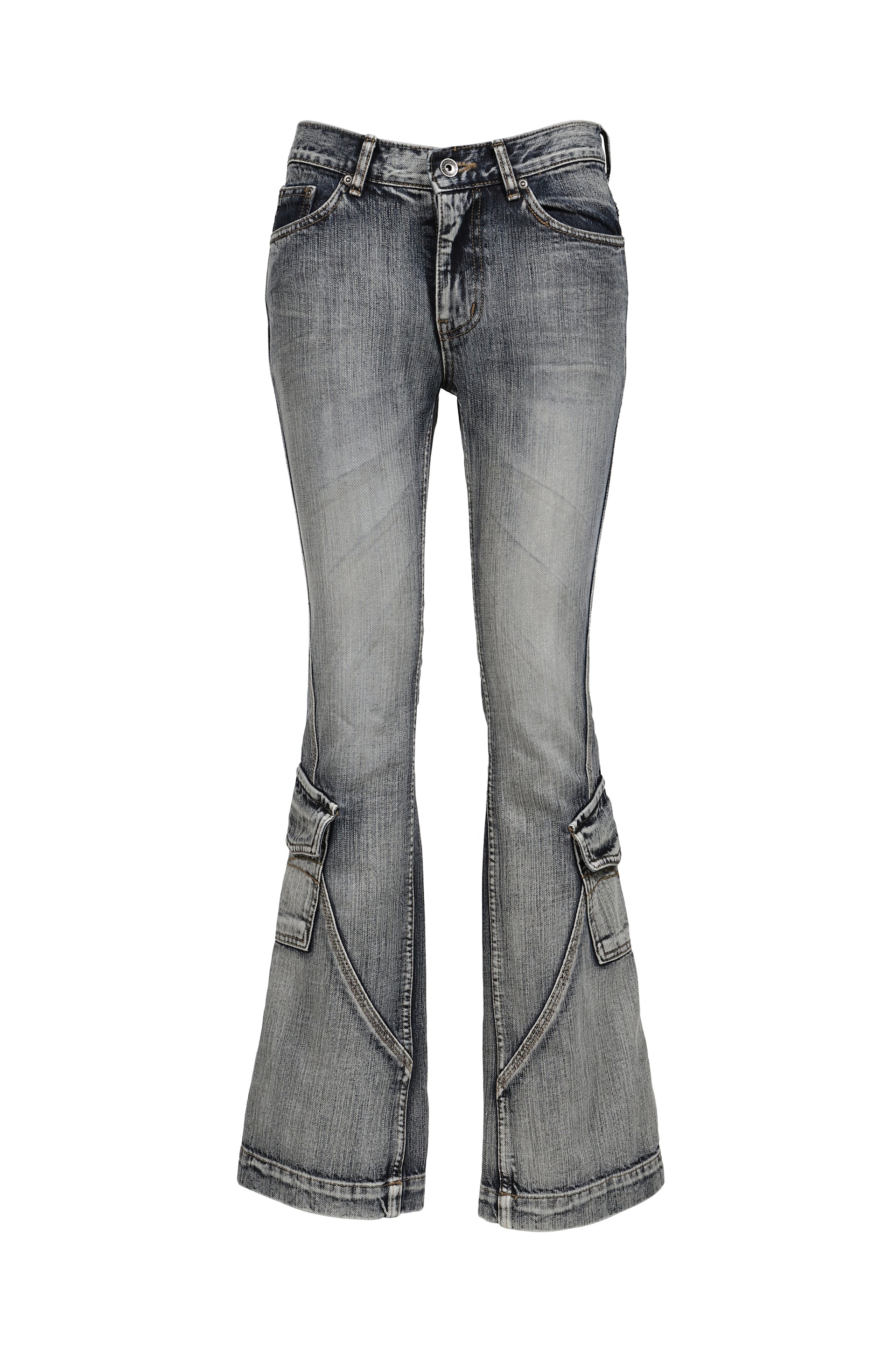 WASHED BLUE CARGO BOOTCUT / BLU