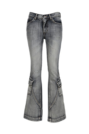 WASHED BLUE CARGO BOOTCUT / BLU