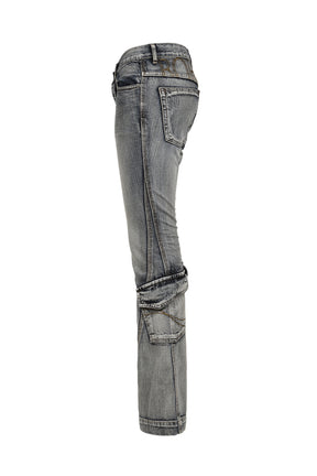 WASHED BLUE CARGO BOOTCUT / BLU
