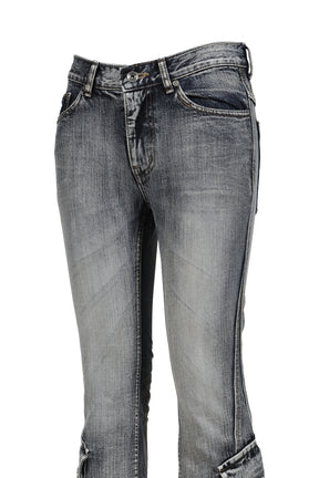 WASHED BLUE CARGO BOOTCUT / BLU
