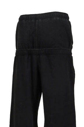 DOUBLE SWEAT PANTS (EXCLUSIVE) / WASHED BLK 
