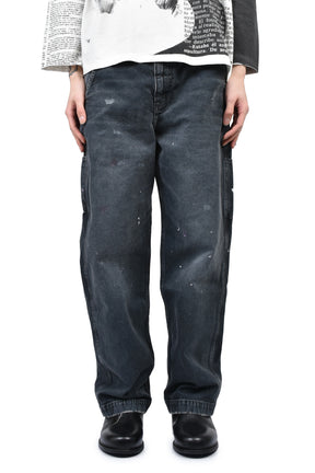 PAINT PANTS / WASHED BLK