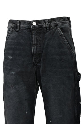 PAINT PANTS / WASHED BLK