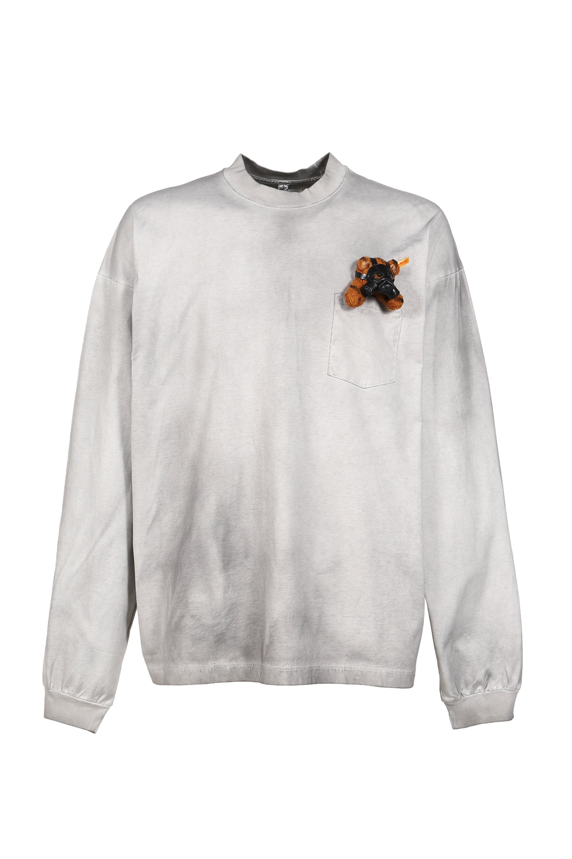 GAS MASK BEAR LONG SLEEVE T-SHIRT / L.GRY