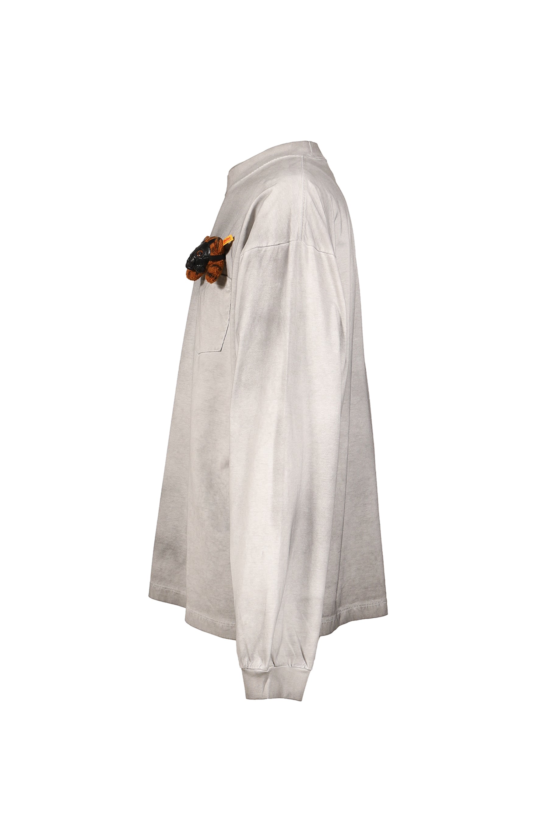GAS MASK BEAR LONG SLEEVE T-SHIRT / L.GRY
