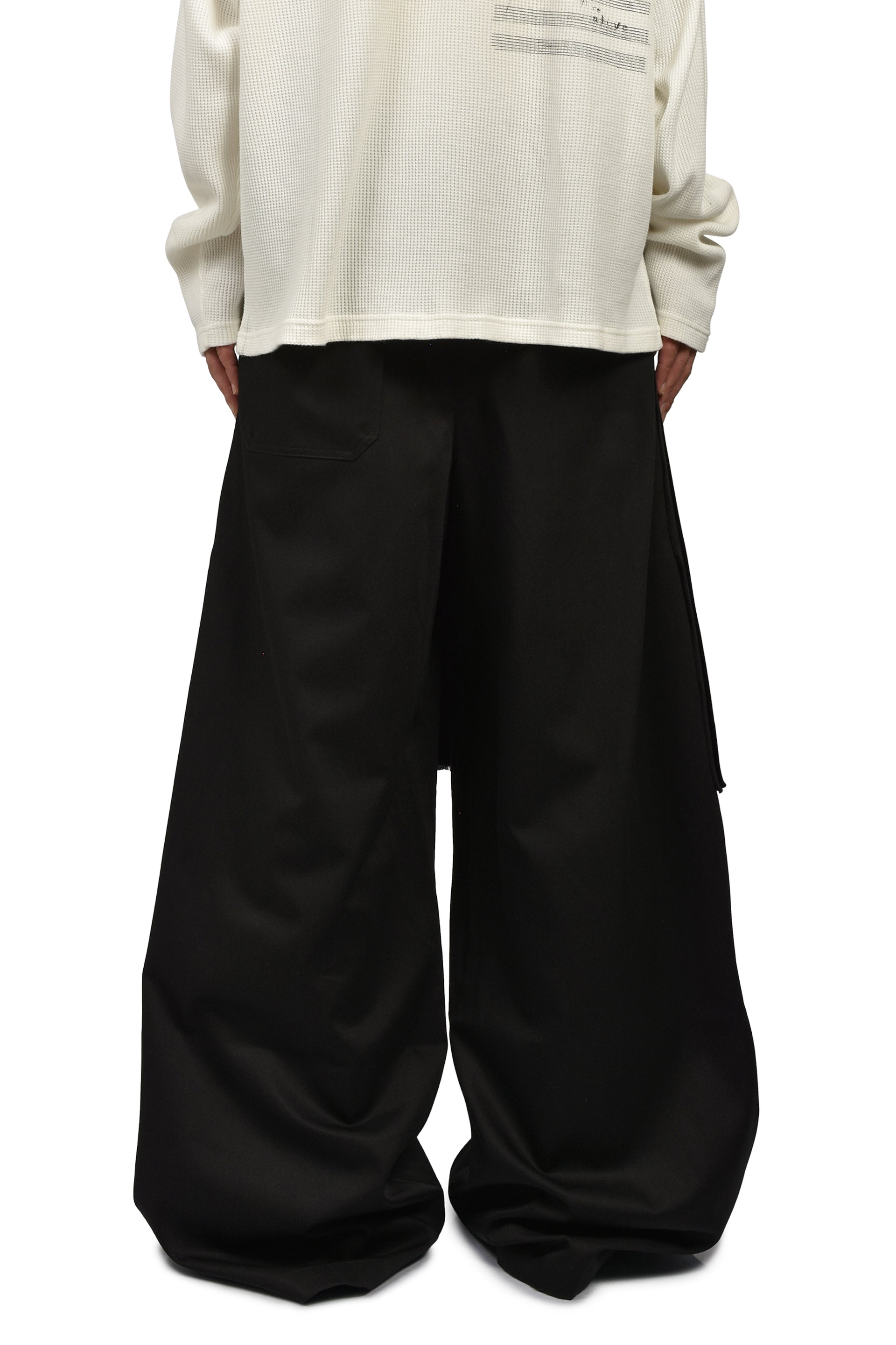 MARKE COMFORT LOUNGE PANTS WITH BELTED APRON / BLK