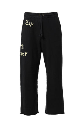 BOW WOW バウワウ FW23 ZIP DAMAGED SWEAT PANTS / BLK DAMAGE - NUBIAN