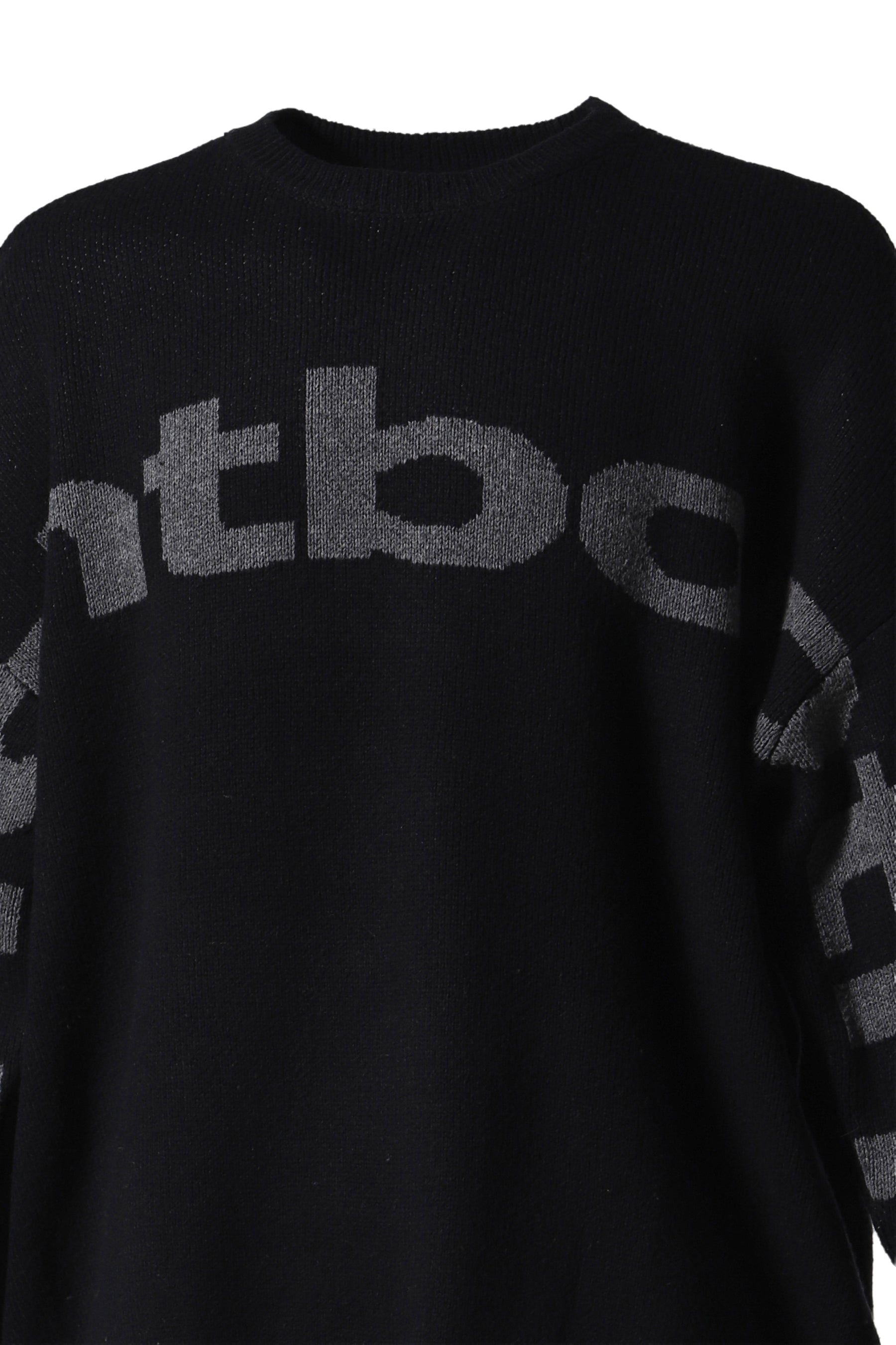 BIG LOGO KNIT SWEATER / BLK