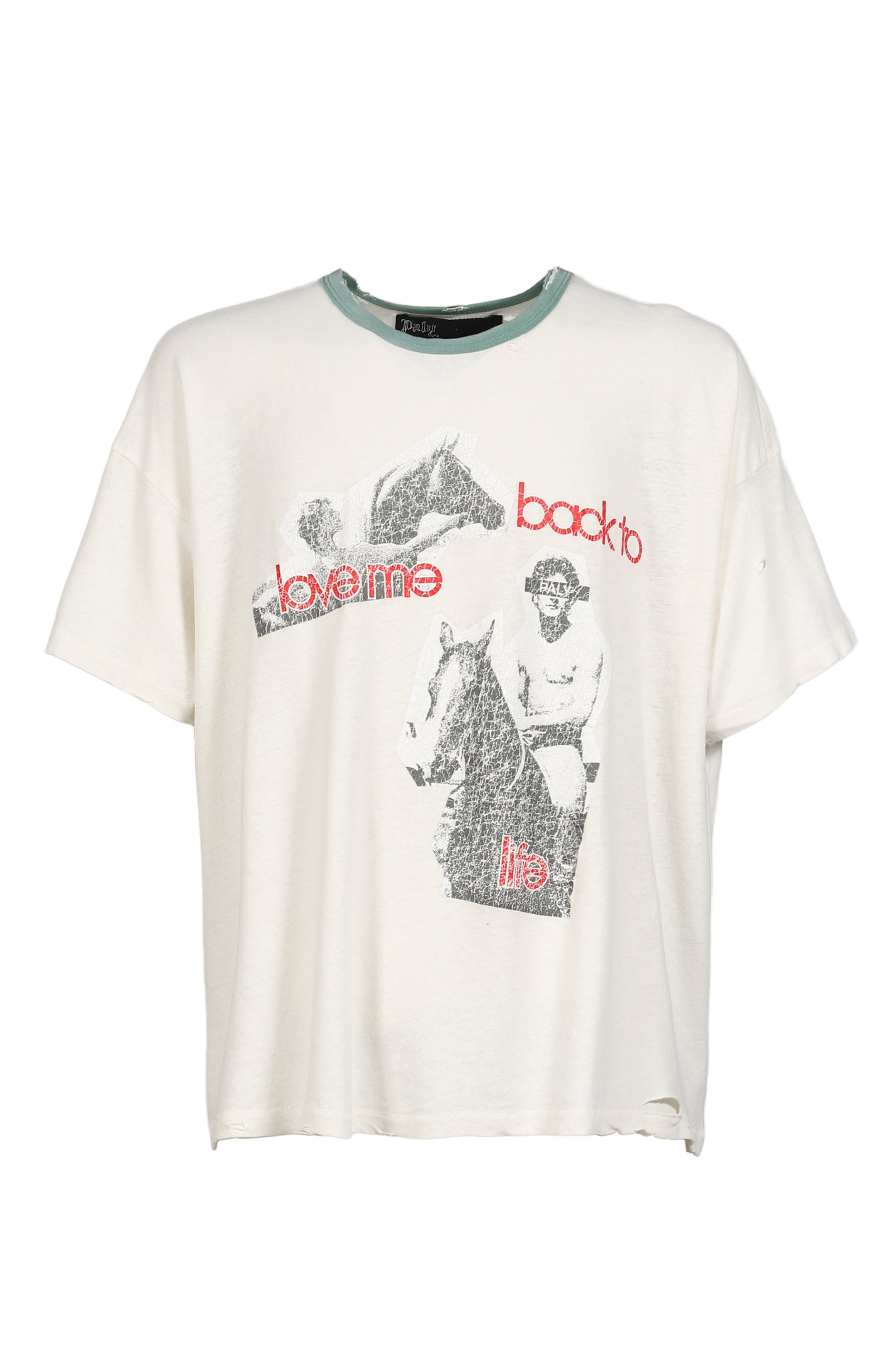 BACK TO LIFE RINGER TEE / WHT