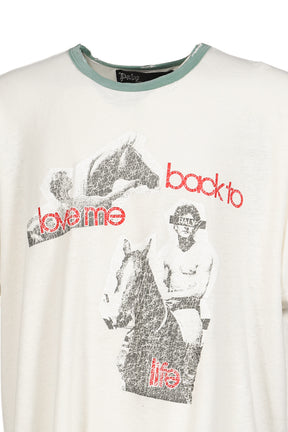 BACK TO LIFE RINGER TEE / WHT