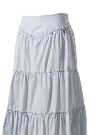 RODEO TIERED RUFFLE SKIRT  / BABY BLU