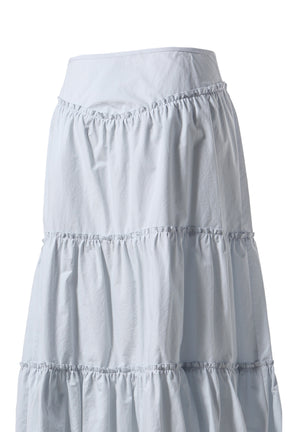 RODEO TIERED RUFFLE SKIRT  / BABY BLU