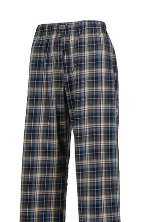 PLAID LOUNGE PANTS WOVEN / BLU
