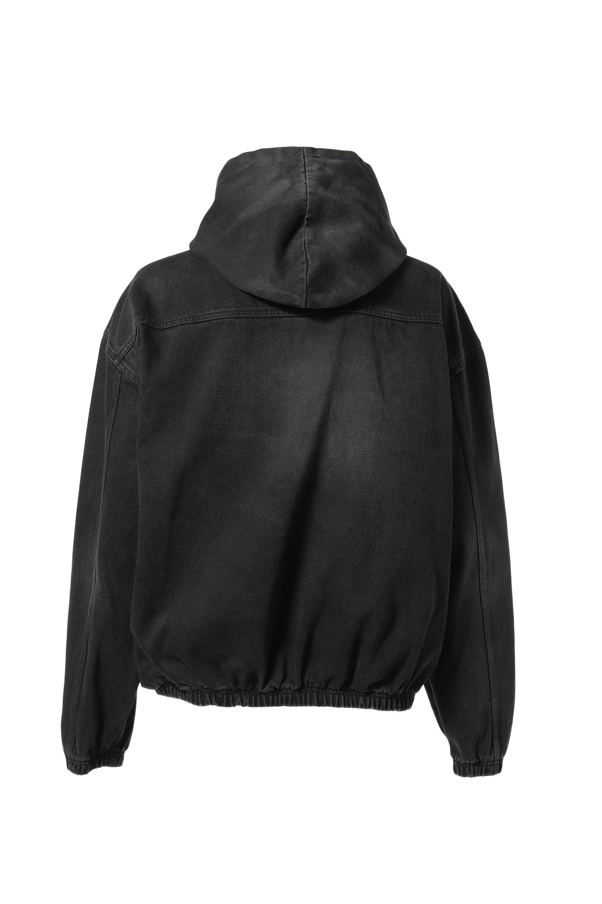 We11done BLACK WASHED WESTERN EMBROIDERED HOODIE / BLK
