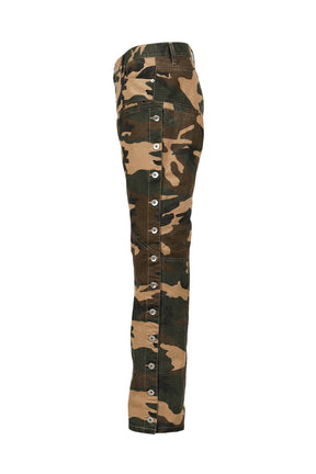 SIDE BUTTON PANTS / CAMO