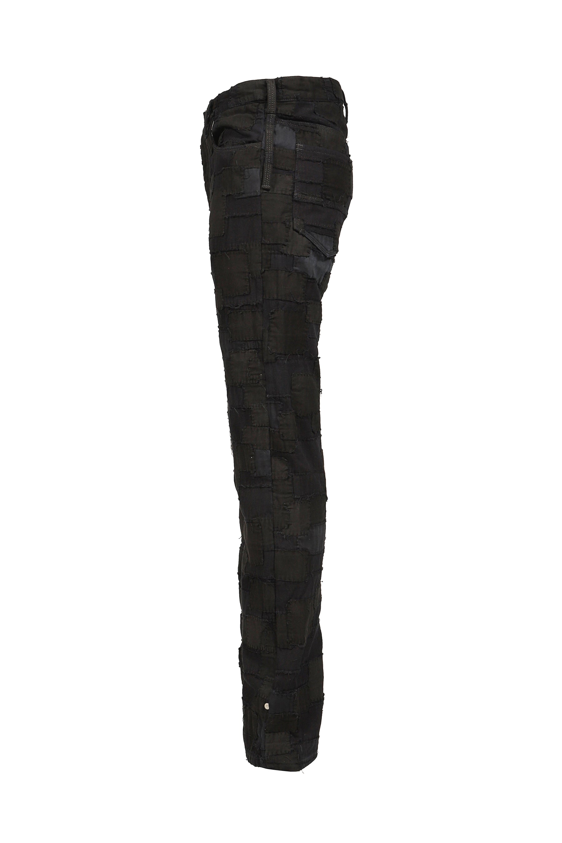 Matthew M. Williams SS26 BLACKMEANS BLACK OVERDYED BORO PATCHWORK