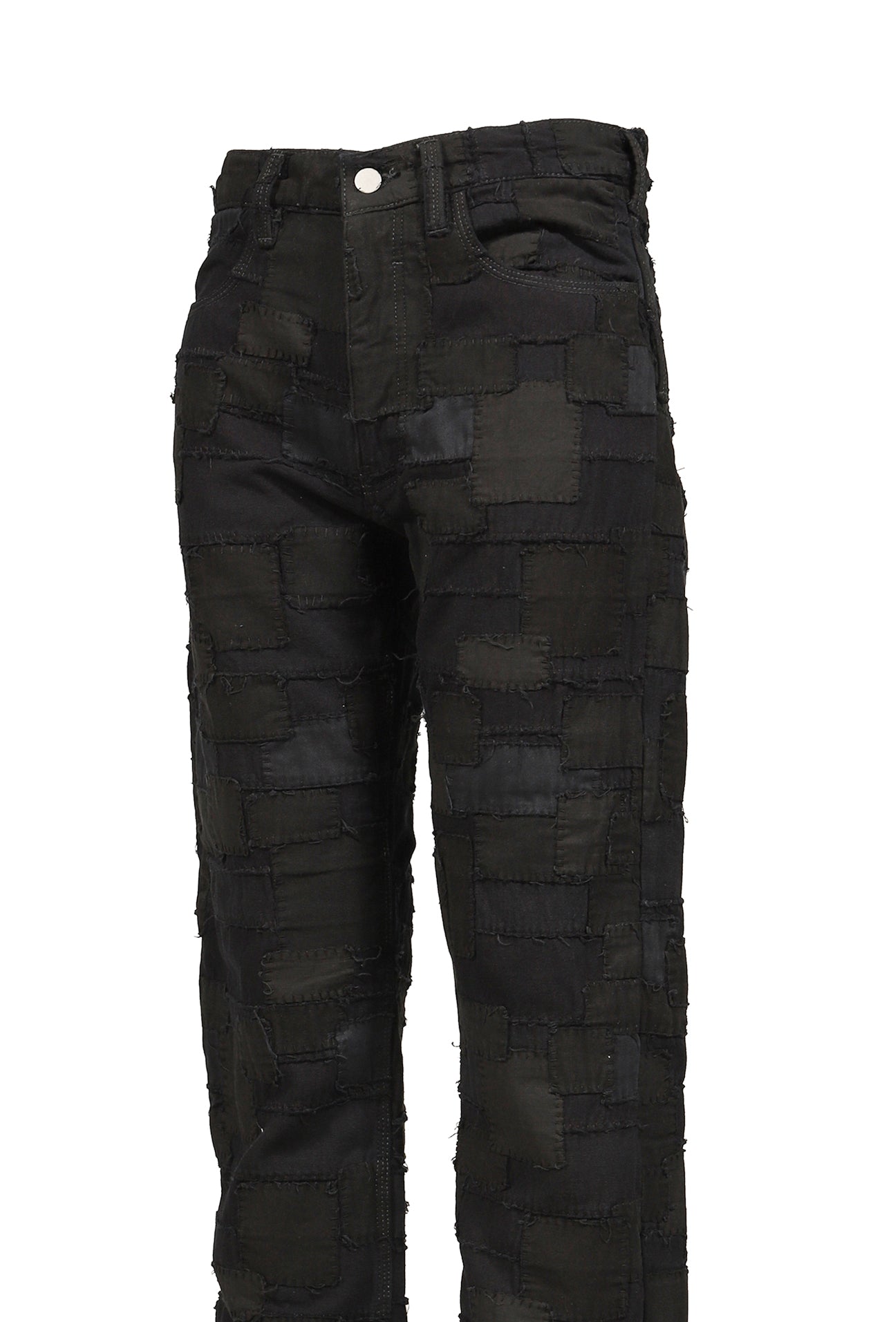 Matthew M. Williams SS26 BLACKMEANS BLACK OVERDYED BORO PATCHWORK