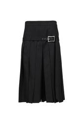 JEPPE PLEATED CROPPED TROUSERS / BLK