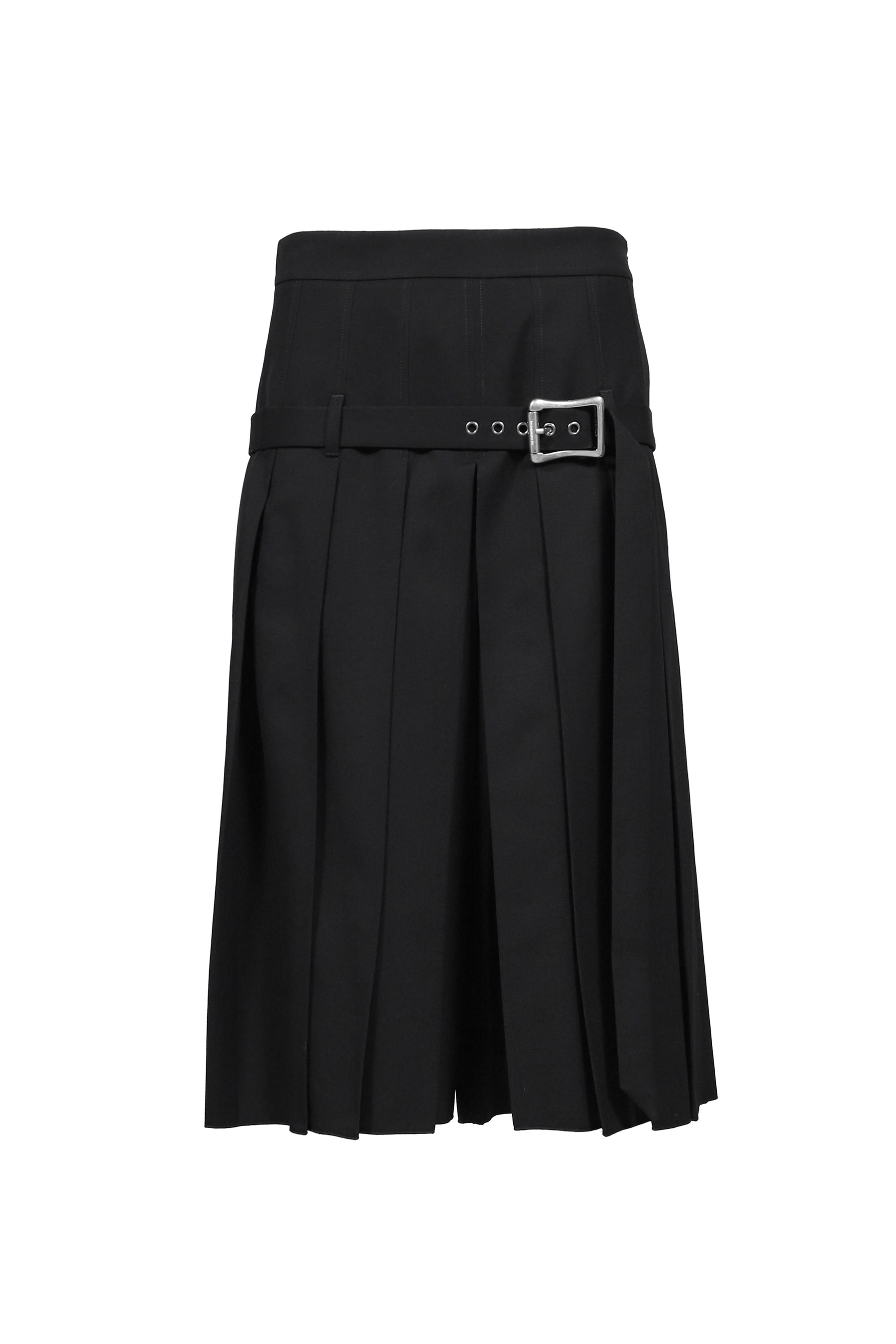 JEPPE PLEATED CROPPED TROUSERS / BLK
