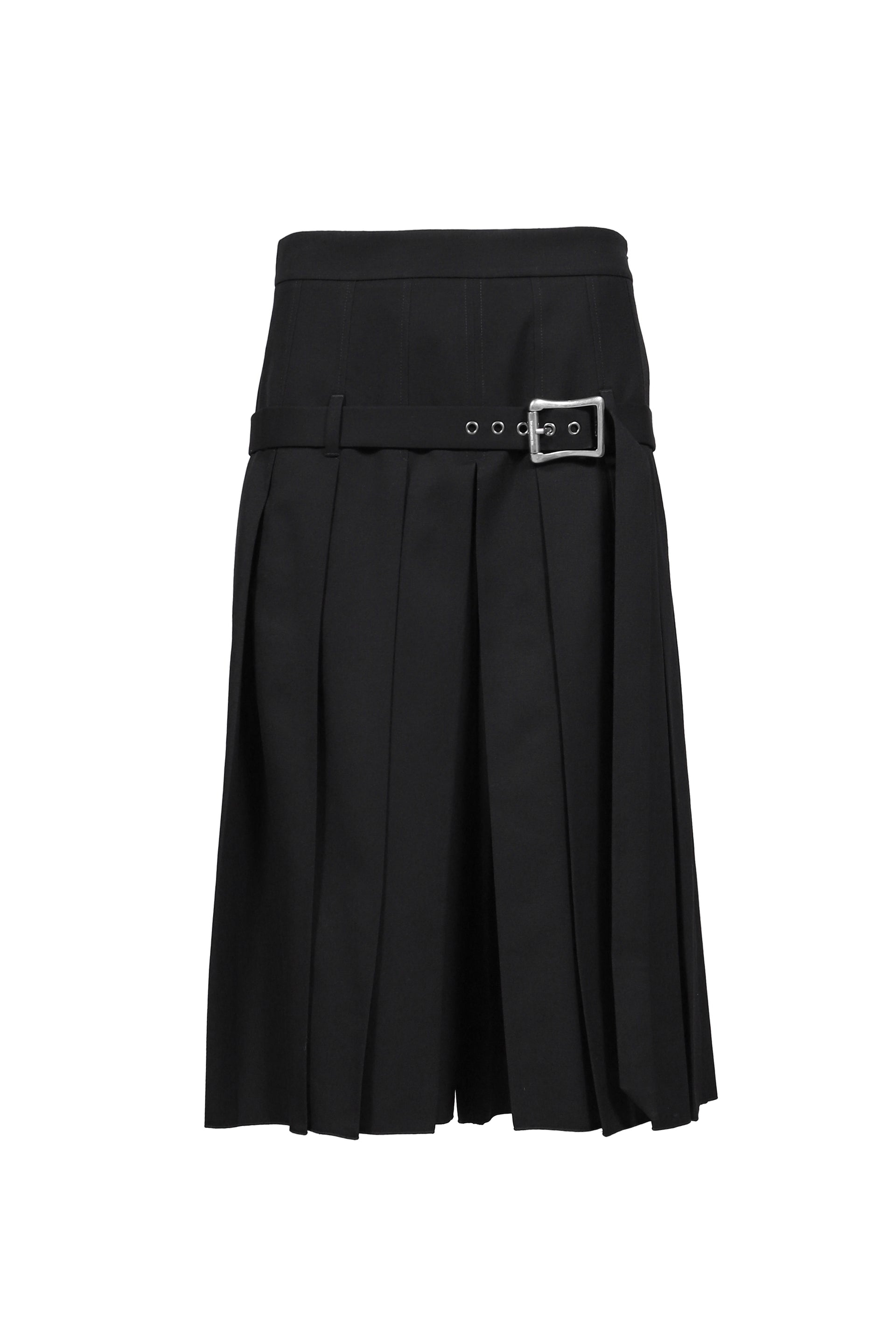JEPPE PLEATED CROPPED TROUSERS / BLK