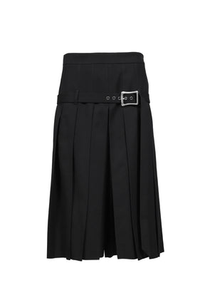 JEPPE PLEATED CROPPED TROUSERS / BLK