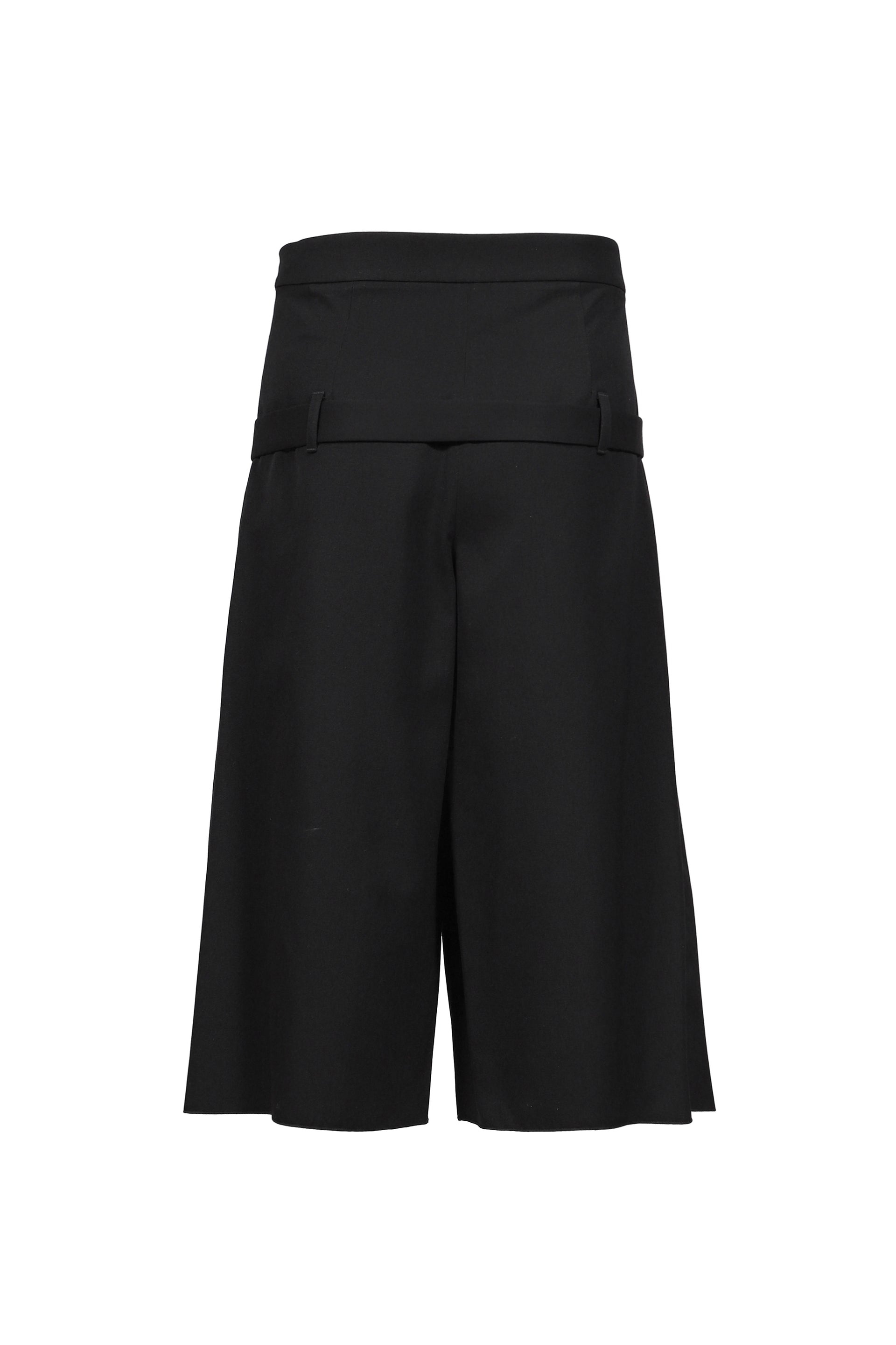 JEPPE PLEATED CROPPED TROUSERS / BLK