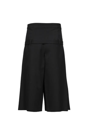JEPPE PLEATED CROPPED TROUSERS / BLK