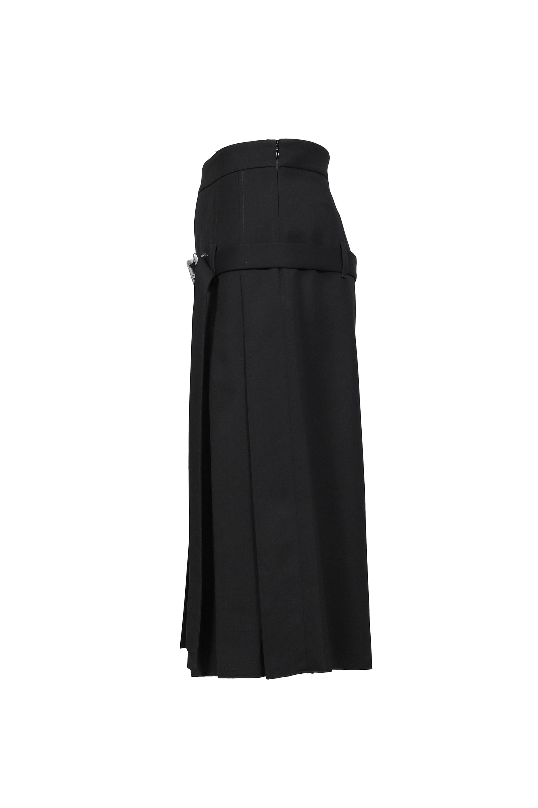 JEPPE PLEATED CROPPED TROUSERS / BLK