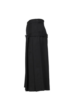 JEPPE PLEATED CROPPED TROUSERS / BLK