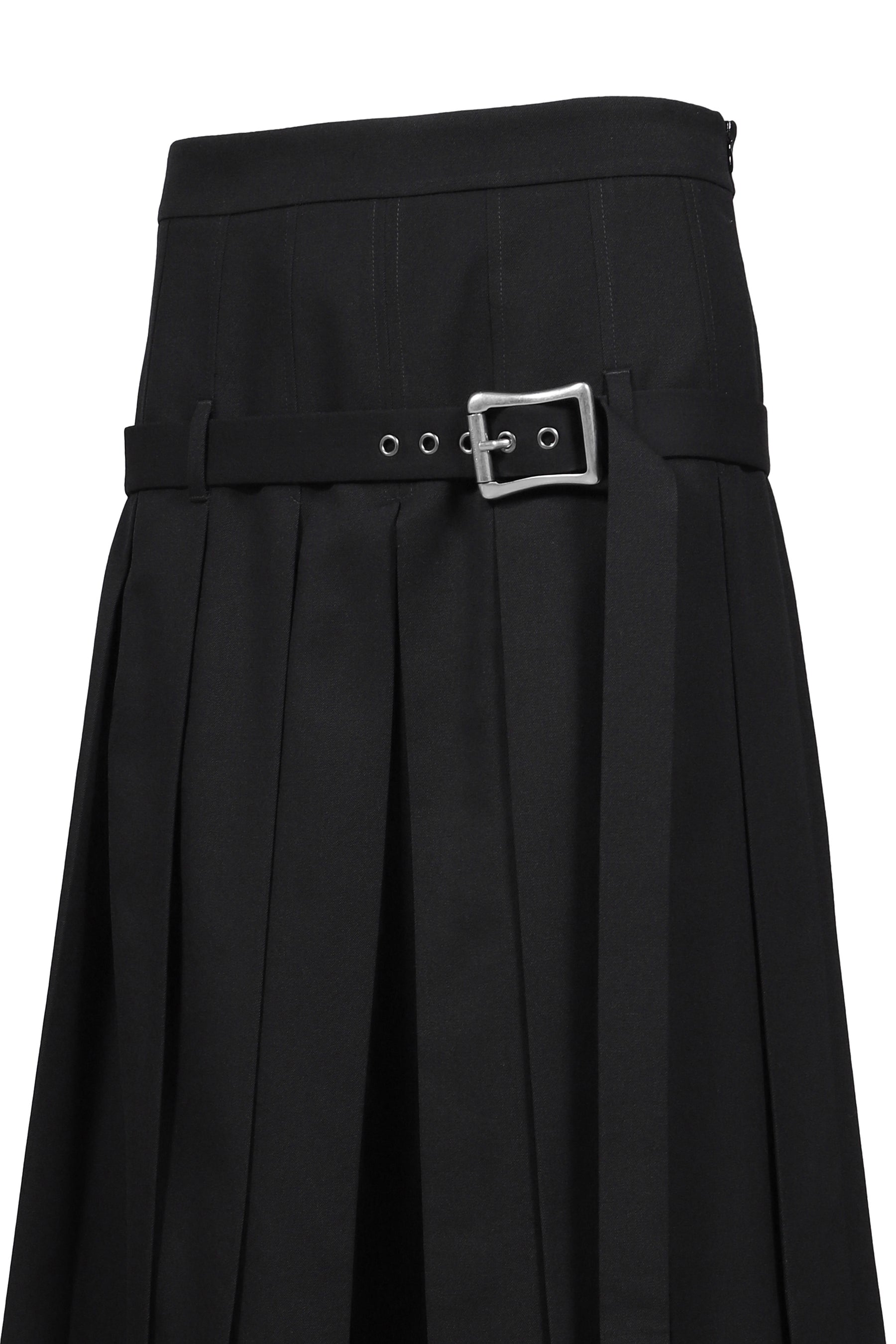 JEPPE PLEATED CROPPED TROUSERS / BLK