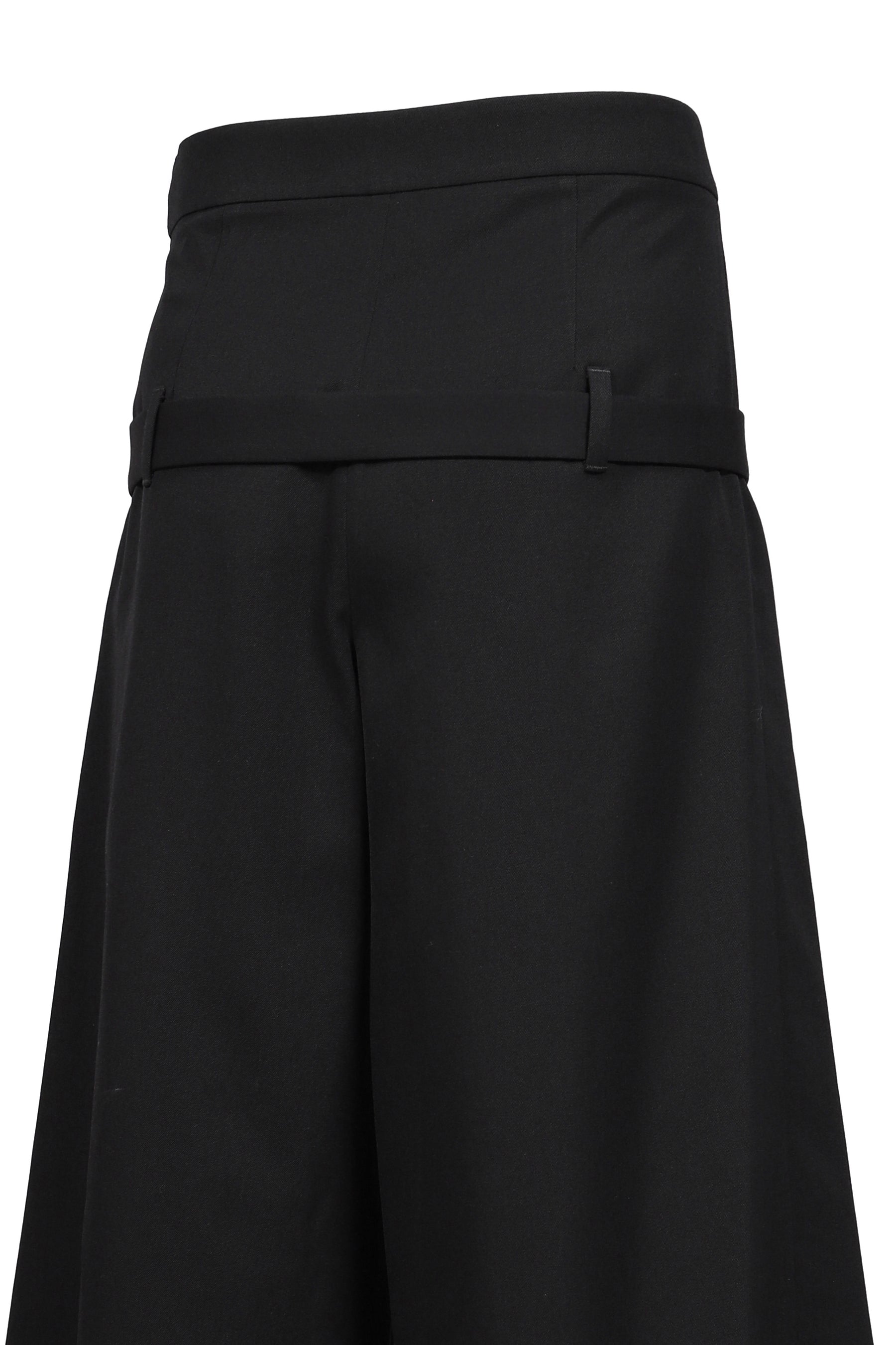 JEPPE PLEATED CROPPED TROUSERS / BLK