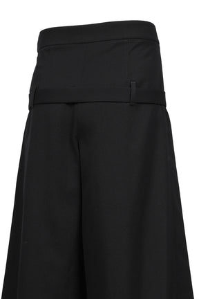 JEPPE PLEATED CROPPED TROUSERS / BLK