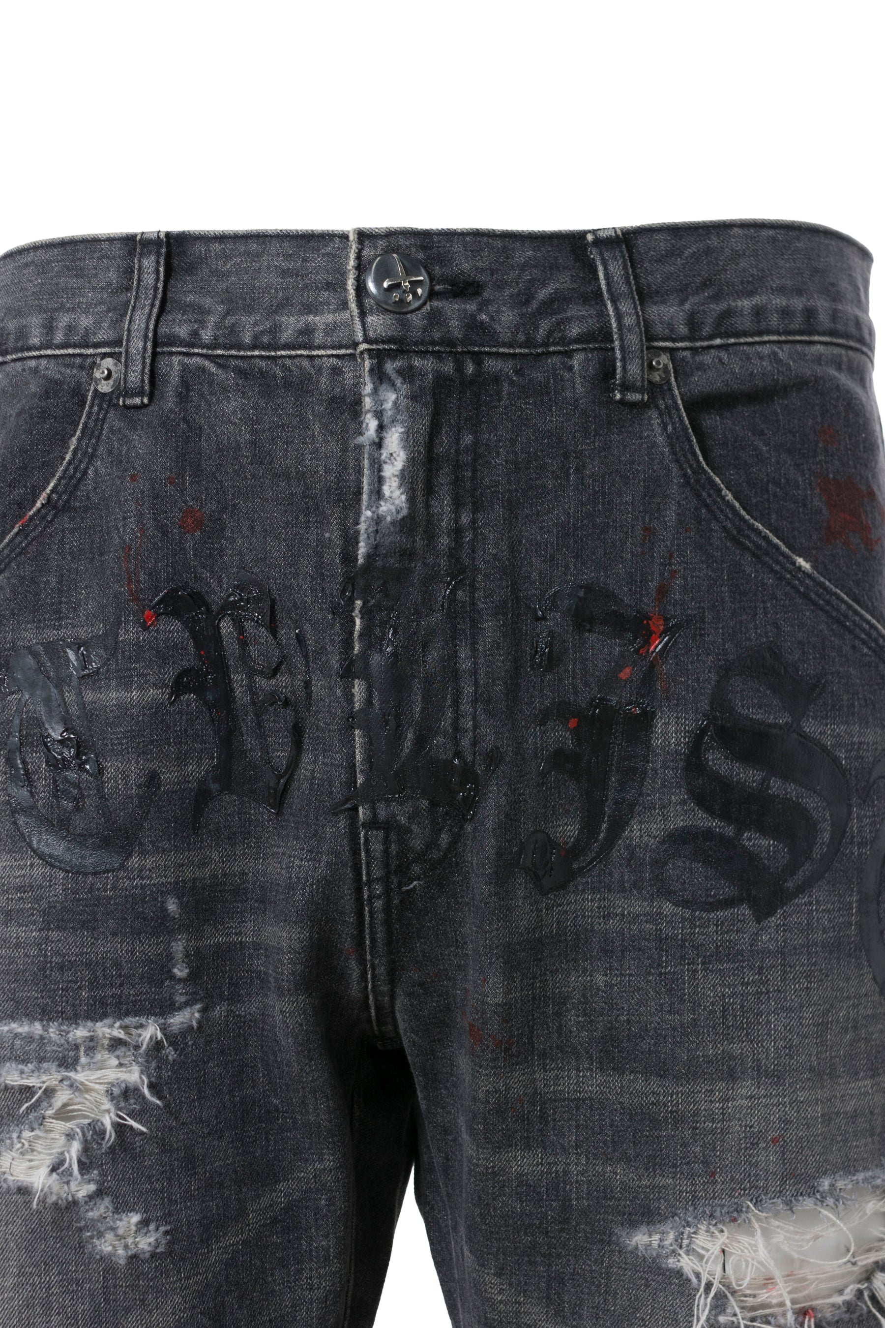 CVTVLIST SS23 CUSTOM DENIM PANTS / BLK -NUBIAN