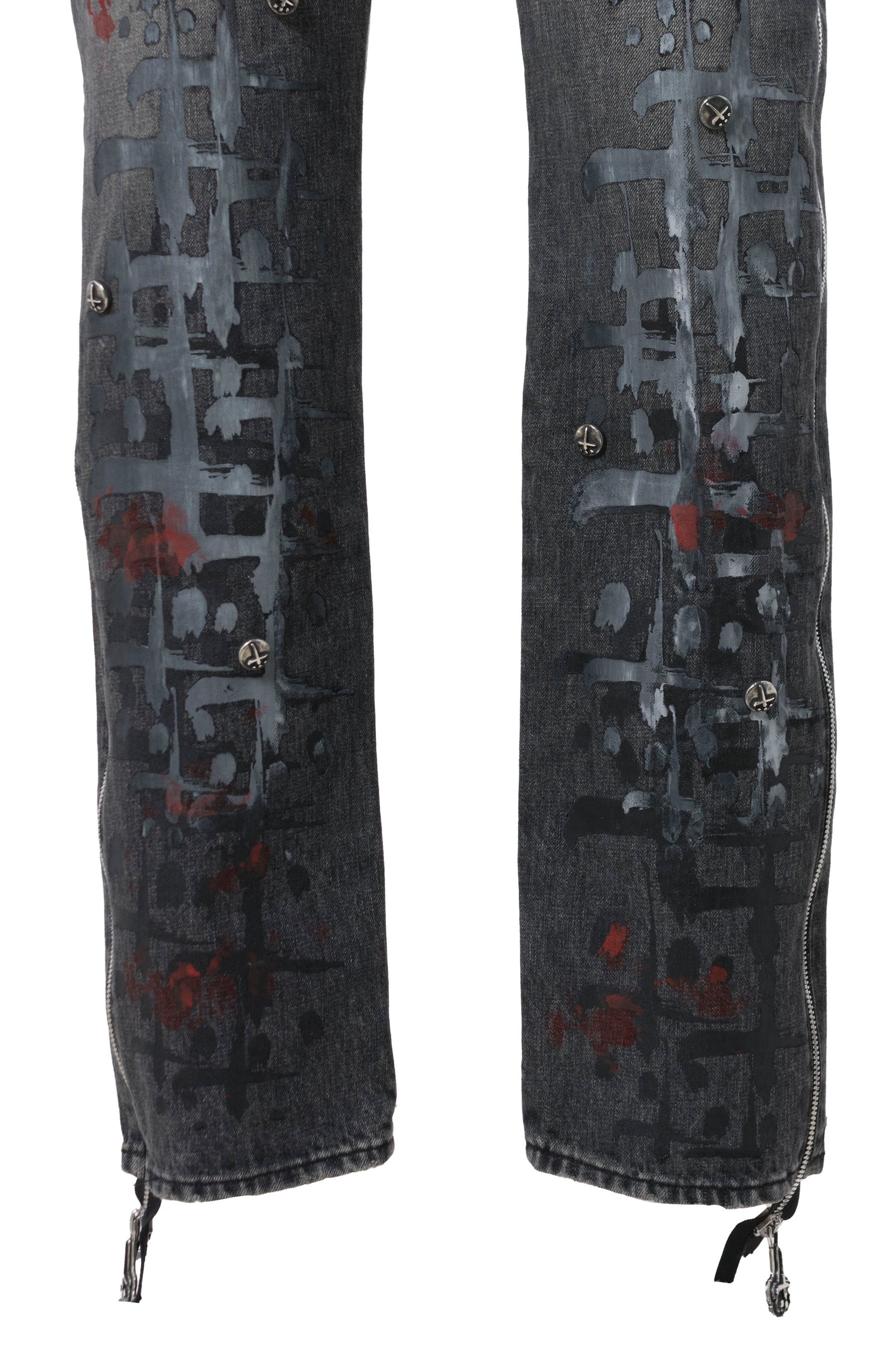 CVTVLIST SS23 CUSTOM DENIM PANTS / BLK -NUBIAN