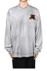 GAS MASK BEAR LONG SLEEVE T-SHIRT / L.GRY