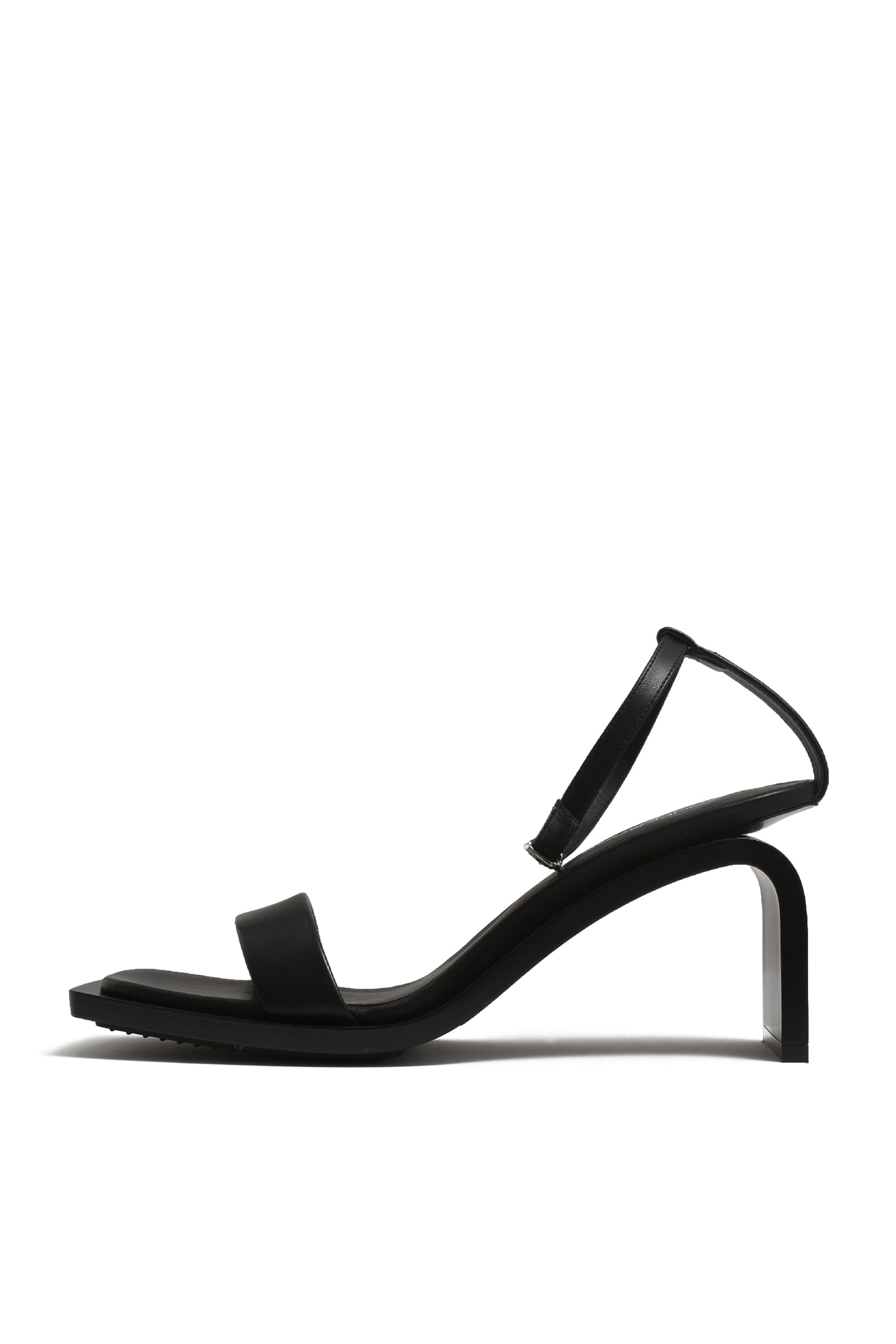 Courrèges STREAM LEATHER SANDALS / BLK