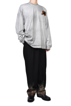 GAS MASK BEAR LONG SLEEVE T-SHIRT / L.GRY