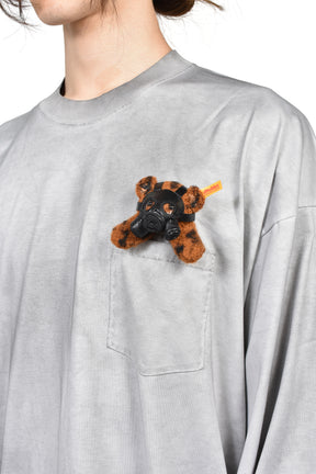 GAS MASK BEAR LONG SLEEVE T-SHIRT / L.GRY