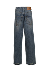 BACK TO FRONT JEANS M / DISTRESSED BLU