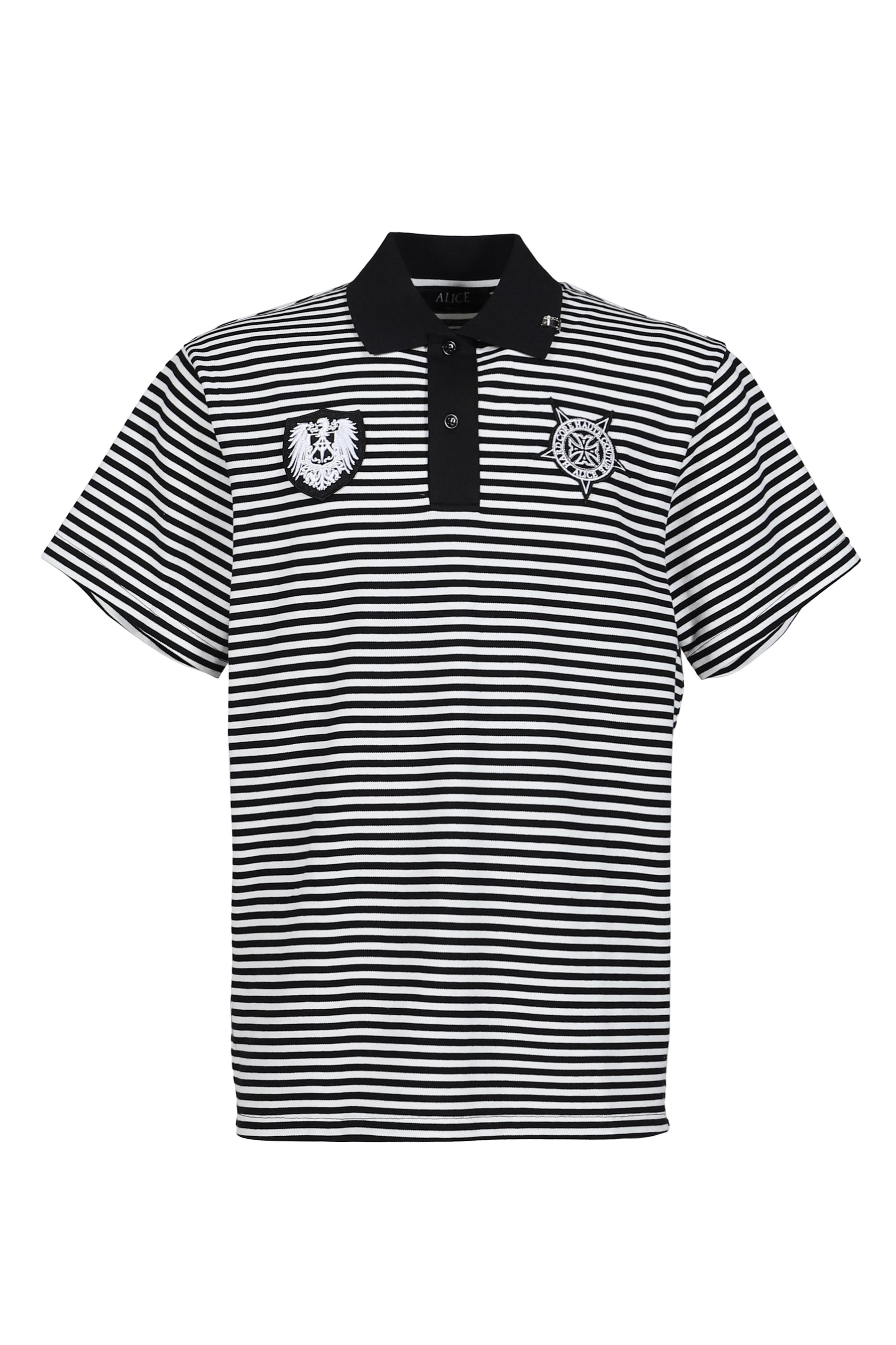 STRIPED POLO SHIRT / WHT