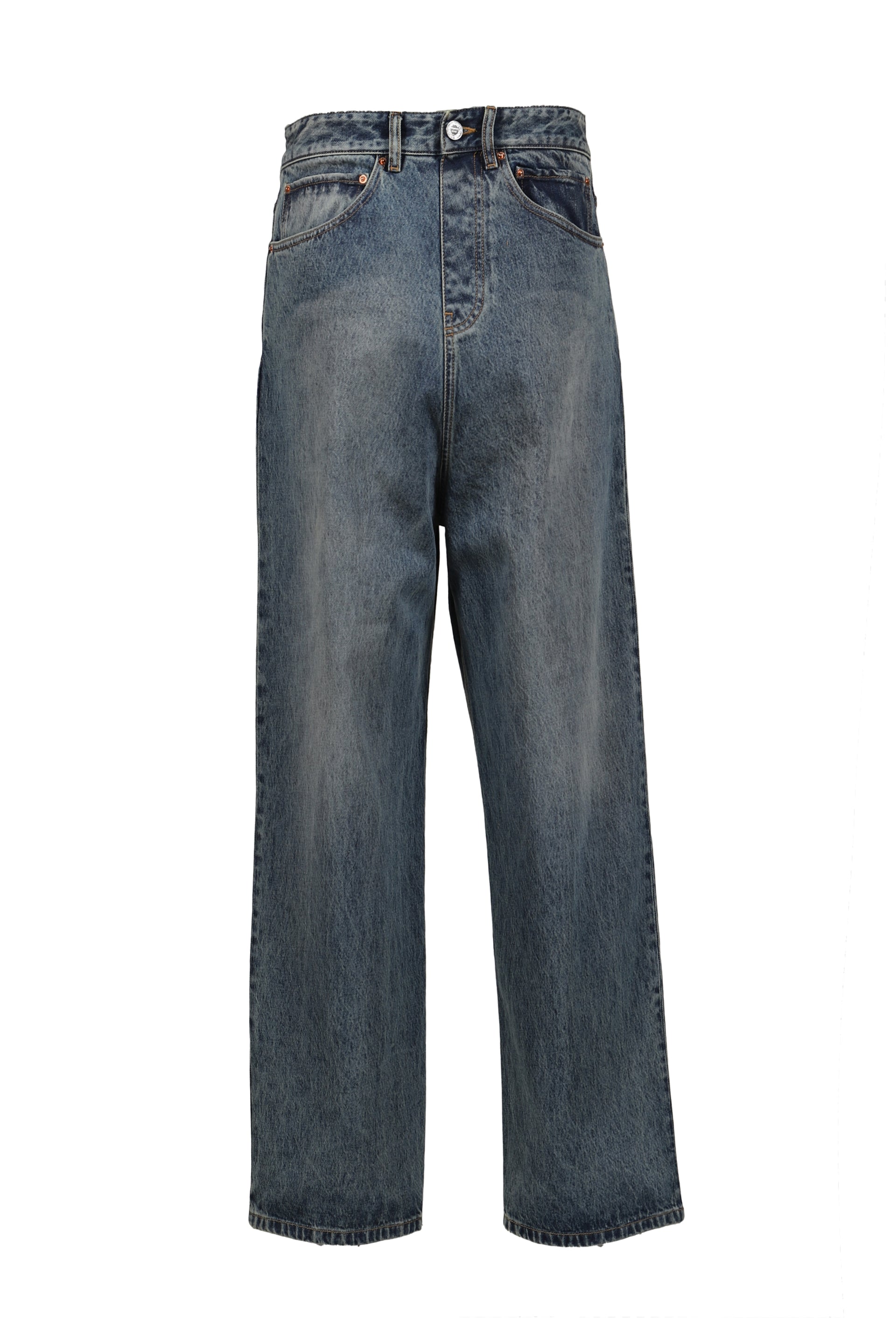 BACK TO FRONT JEANS M / DISTRESSED BLU