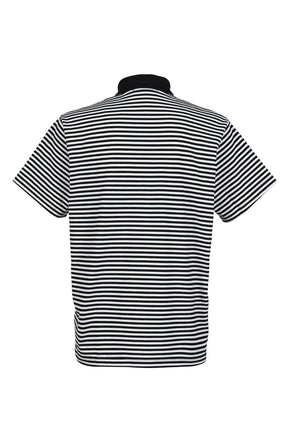 STRIPED POLO SHIRT / WHT