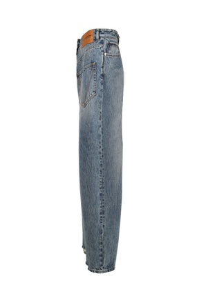 BACK TO FRONT JEANS M / DISTRESSED BLU