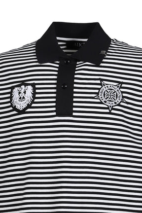 STRIPED POLO SHIRT / WHT